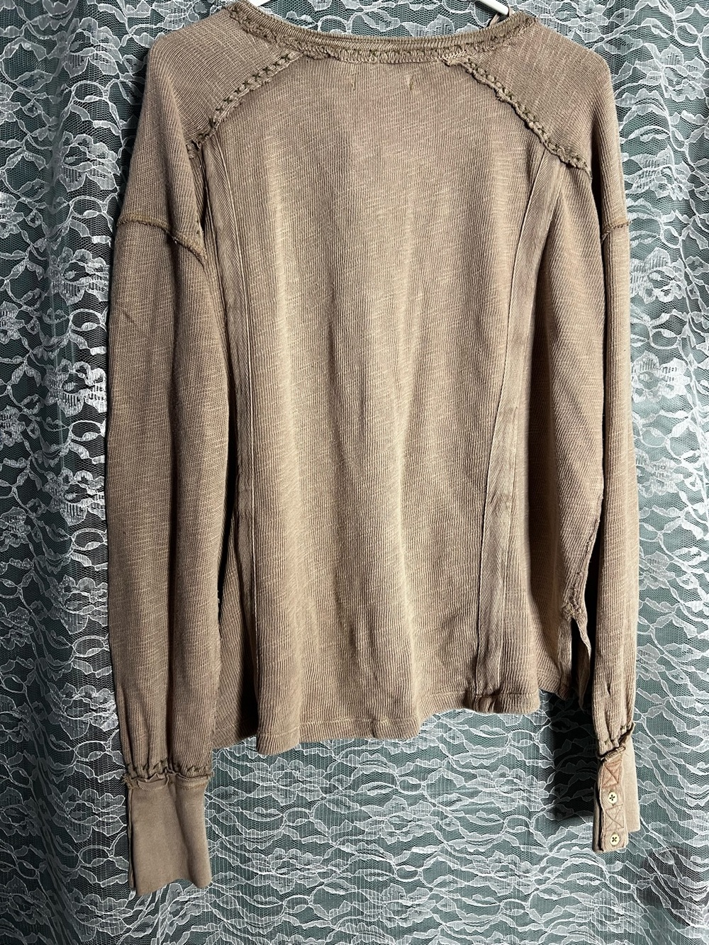 We The Free by Free People Long Sleeve Button Down Relaxed Boho Womens Size XS - Picture 4 of 6